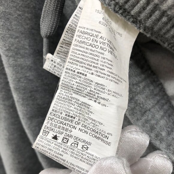 Jordan Youth Kids L (12-13) Jogger Sweatpants Gray Jumpman Fleece - Picture 7 of 7